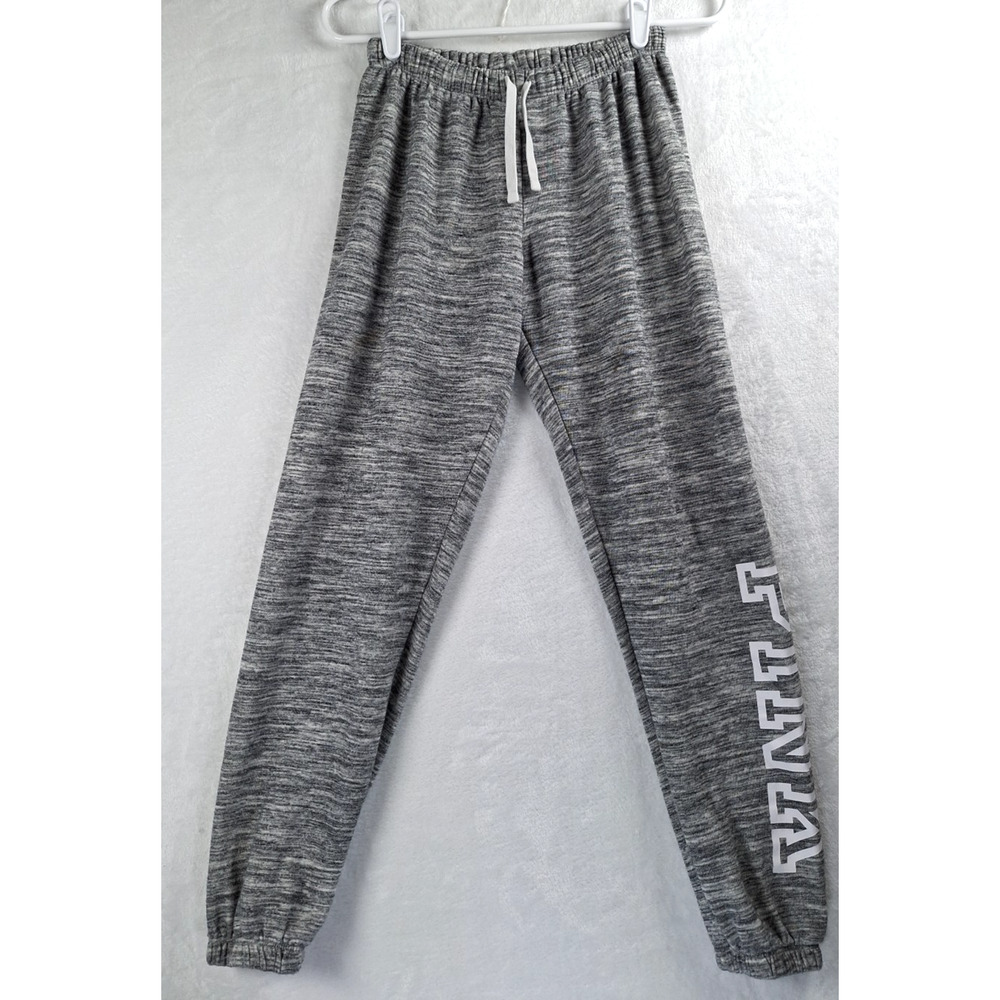 Victoria's Secret PINK Logo Women Pants Gray & White Static Joggers Loungewear